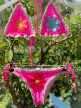 Charger l&#39;image dans la galerie, Bikini fleurs rose néon
