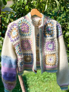 Cardigan crochet mohair