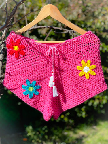Short crochet pink