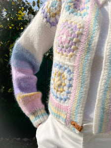 Cardigan crochet mohair